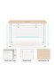 Figura 72-16 oak Modern Workstation without Drawer - 3