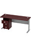 Stazion 1410 Modern Office Desk Apple Cherry with Drawers