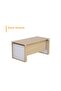 Coco Bolo with White Modern Office Workstation Table 140 cm - 4