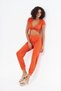 Women's Twist Detailed Short Sleeve Orange Blouse - Twist - 5