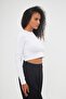 White Women's Ribbed Detailed Long Sleeve Blouse - Loreto - 5