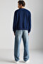 Jevon Men's 100% Cotton Navy Sweatshirt - 6