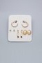 Gold Color Multiple Earrings Set - 3