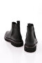 Men's Stretch Detailed Boots Black Floater Genuine Leather 2311223210 - 3