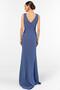 Crepe Deep Slit Evening Dress - 5