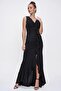 Double Breasted Neckline Flounce Front Fish Dress - 3