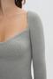 Gray Melange Long Sleeve Knitwear Sweater - 3
