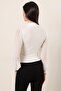 Chiffon Lycra Blouse with Front and Sleeves - 5
