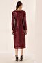 V-Neck Front Smocked Lined Sequin Dress - 4