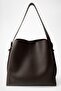 Nomu Buckle Detailed Bitter Brown Large Size Women's Shopper Bag