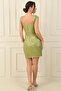 Strappy, Draped Front, Underwired, Lined, Sequined Short Dress, Slim Fit - 4
