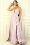 Lined Glitter Long Evening Dress with Rope Straps - 2