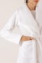 Belted Waist Bag Pocket Lined Felt Boucle Coat - 4