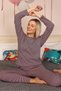 Fashion Stripe Women's Long Sleeve Combed Cotton Pajamas Suit 4172