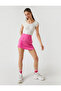 Basic Gathered V-Neck Ribbed Short Sleeve T-Shirt - 2