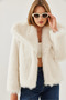 Women's White Fur Araboy Coat 2429 60351214 - 3