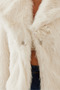 Women's White Fur Araboy Coat 2429 60351214 - 4