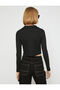 Polo Neck Crop T-Shirt Long Sleeve - 4