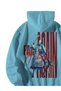 Unisex Baby Blue Good or Bad Mens Printed Oversize Hooded Sweatshirt with Kangaroo Pocket - 3