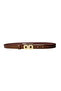 100% Genuine Leather, 2 cm Light Brown Women's Belt with Gold Color Buckle; Dress, Trouser Belt_Gözka - 3