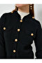Knitwear Cardigan Gold Button Pocket Epaulette Detailed - 5