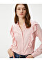 Magnificent Collar Shirt Long Sleeve Buttoned Ruffle