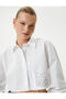 Crop Stone Shirt Long Sleeve Cotton - Handmade Collection