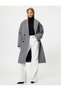 Oversize Cashmere Coat Double Breasted Buttoned with Flap Pockets
