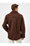 Suede Look Jacket Double Breasted Plush Inside Collar Buttoned Pocket - 4
