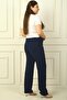 Imported Crepe Plus Size Trousers with Elastic Sides - 4