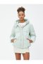 Short Puffer Jacket, Hooded, Pocket Detailed, Zippered - 3