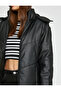 Long Puffer Jacket with Hooded Zipper - 5