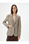 Blazer Jacket Single Button Flannel Pocket - 3