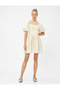 Floral Dress Mini Balloon Sleeves Sweetheart Neckline - 3