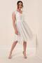Handkerchief Collar Lace and Lined B.B. Dress - 2