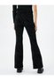 Leggings Trousers Flared Leg High Waist Zebra Patterned - 4