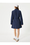 Shirt Mini Dress Half Pleated Long Sleeve - 4