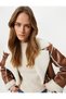 X Selected by Melis Ağazat - Faux Leather Faux Fur Coat - 3