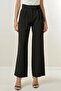 Wide Leg Trousers with Velcro Waist Pockets - 3