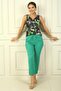 Elasticated Waist, Pocketed , Narrow leg Ayrobin Trousers - 2