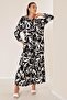 Elastic Waist Pocketed Skirt Pants Long Shirt Shawl Patterned Oversize Set of 2 - 3