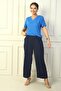 Women's Elastic Waist Pocket Palazzo Ayrobin Trousers - 2
