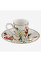 Butterfly Walley Red White Porcelain Coffee Cup Set 90 ml - 7