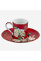 Butterfly Walley Red White Porcelain Coffee Cup Set 90 ml - 6