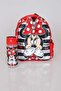 Licensed Minnie Mouse 32 cm Single Compartment Small Size Kindergarten Bag and Tritan Water Bottle 500 ml Set of 2