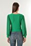 Off Shoulder Collar Sleeves Chiffon Lycra Blouse - 5