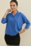 Polo Neck Three Quarter Sleeve Ayrobin Blouse - 2