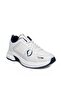 White/Navy Blue 7450 Winter Artificial Leather Unisex Sports Casual Shoes Sneaker - 2