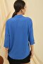Polo Neck Three Quarter Sleeve Ayrobin Blouse - 4