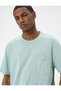 Pocket Detailed Short Sleeve Crew Neck Cotton T-Shirt